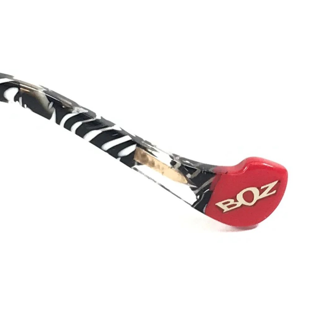 BOZ Eyeglasses Frames LOLITA 5000 Black White Matte Gold Cat Eye 51-18-140
